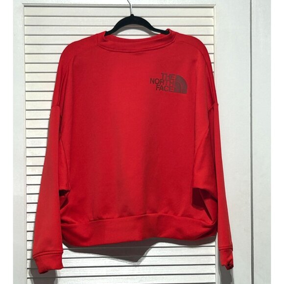 The North Face Women's Orange Horizon Performance Crewneck Sweatshirt Sz XL 3056 - Picture 12 of 14